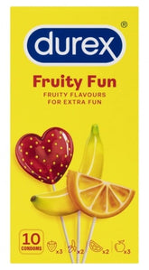 Durex Fruity Fun 10pk Condoms